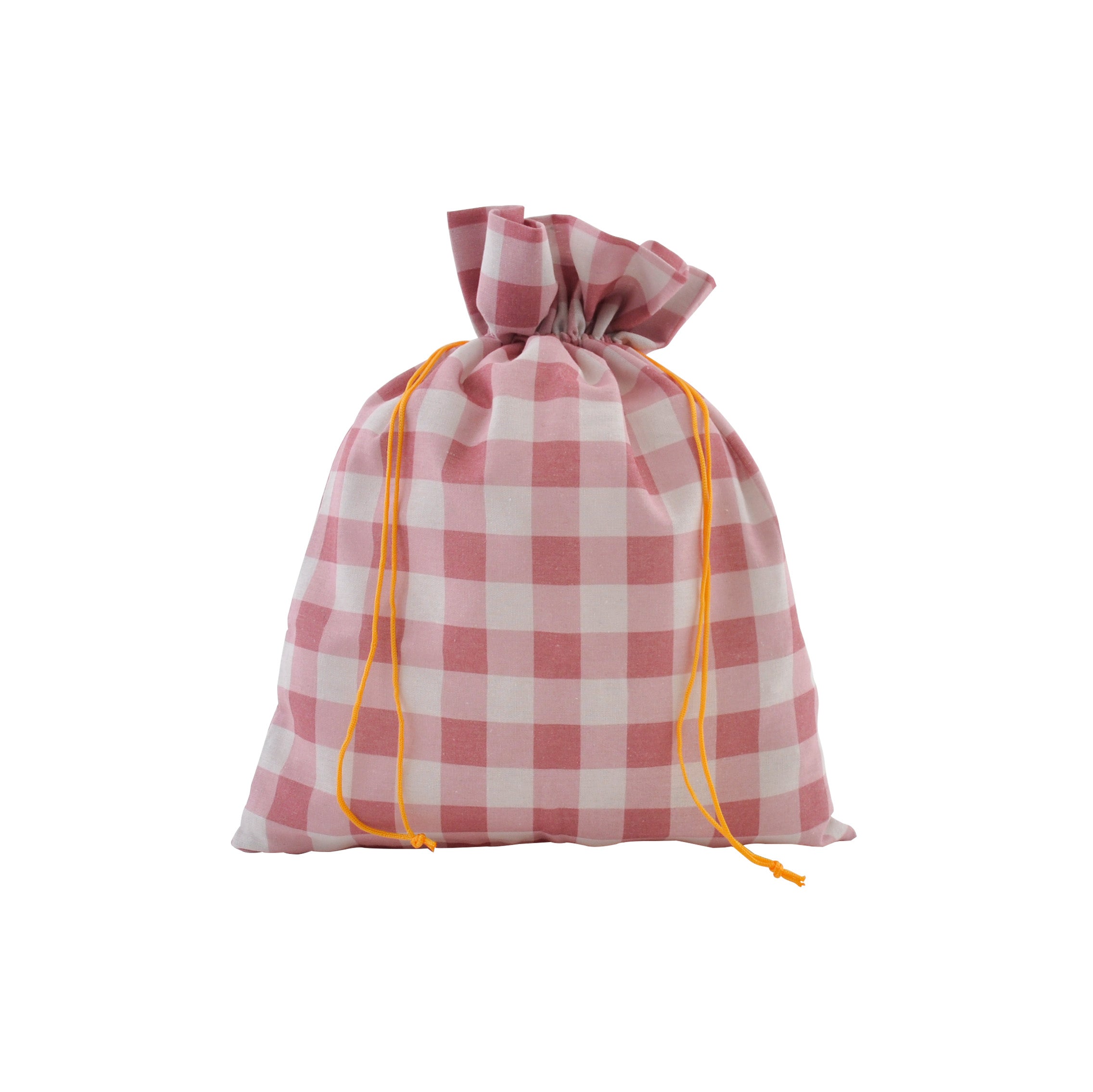 Christmas 23 Med Fabric Gift Bag - Cherry Gingham